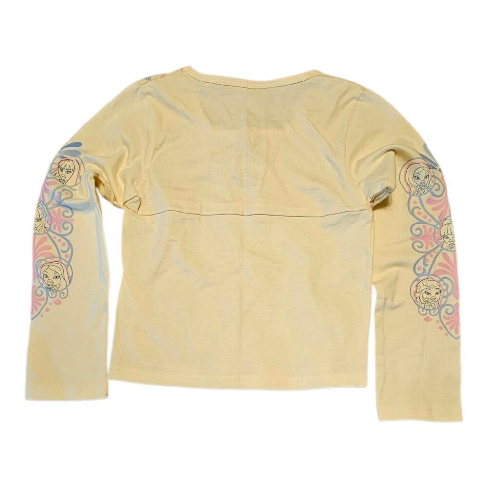 Vintage Bratz Girl's Long Sleeve Shirt  MEDIUM 7 / 8 Babydoll Y2K Laced Henly - Picture 2 of 7